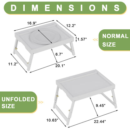Artmeer Bamboo Foldable Bed & Laptop Tray - 2 Pack
