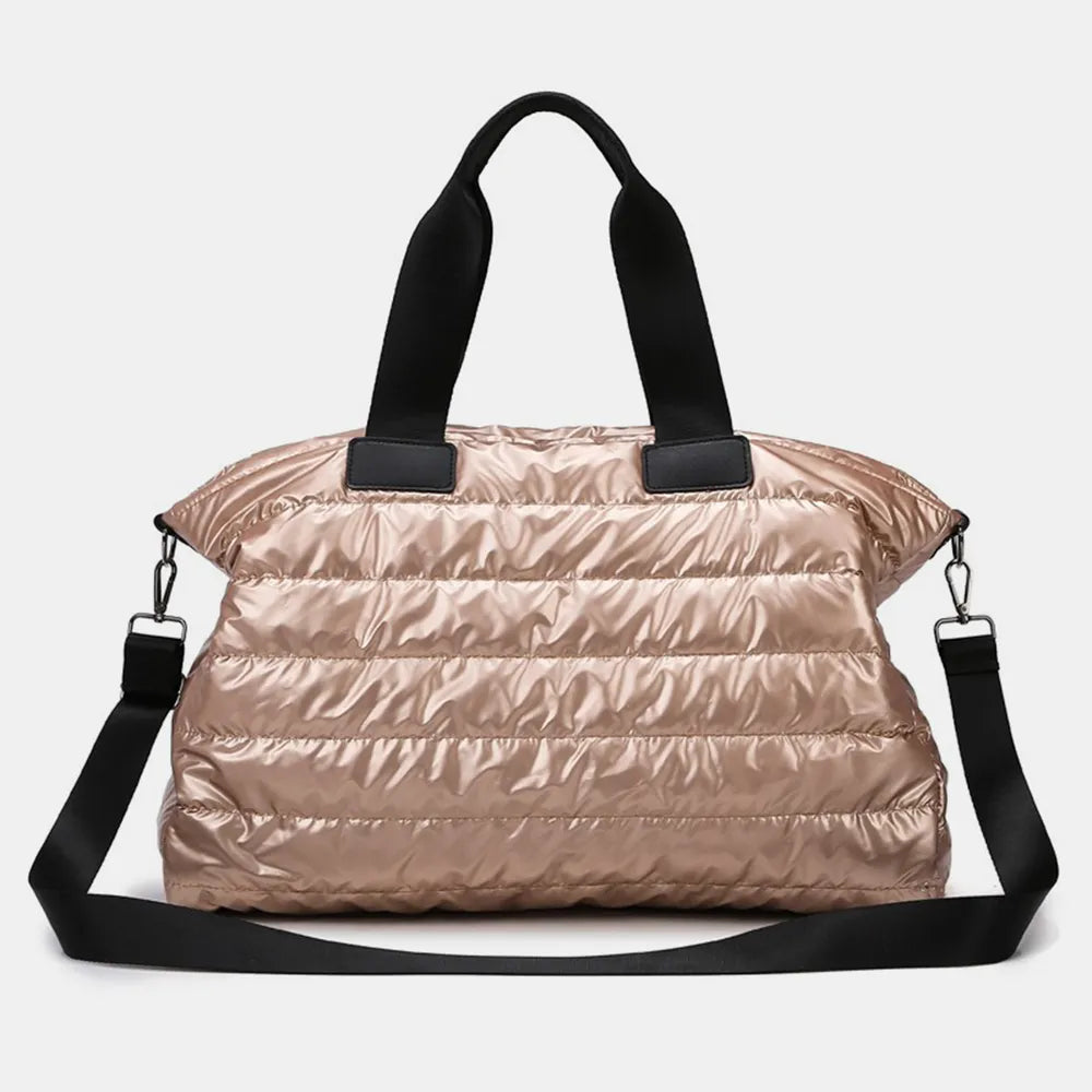 Quilted Nylon Oversize Travel Bag - Premium travel-bag from Trendsi - Just $44.99! Shop now at Handbags Specialist Headquarter