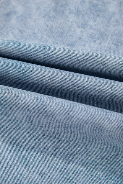 Mineral Wash Denim Frayed U Neck Sleeveless Top - Premium Women / Jeans & Denim from Trendsi - Just $30.96! Shop now at Handbags Specialist Headquarter