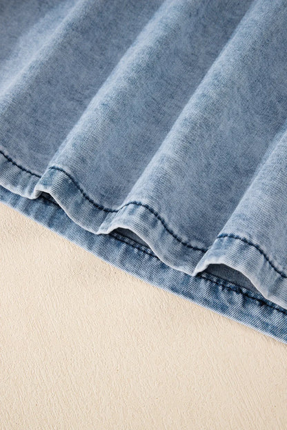 Mineral Wash Denim Frayed U Neck Sleeveless Top - Premium Women / Jeans & Denim from Trendsi - Just $30.96! Shop now at Handbags Specialist Headquarter