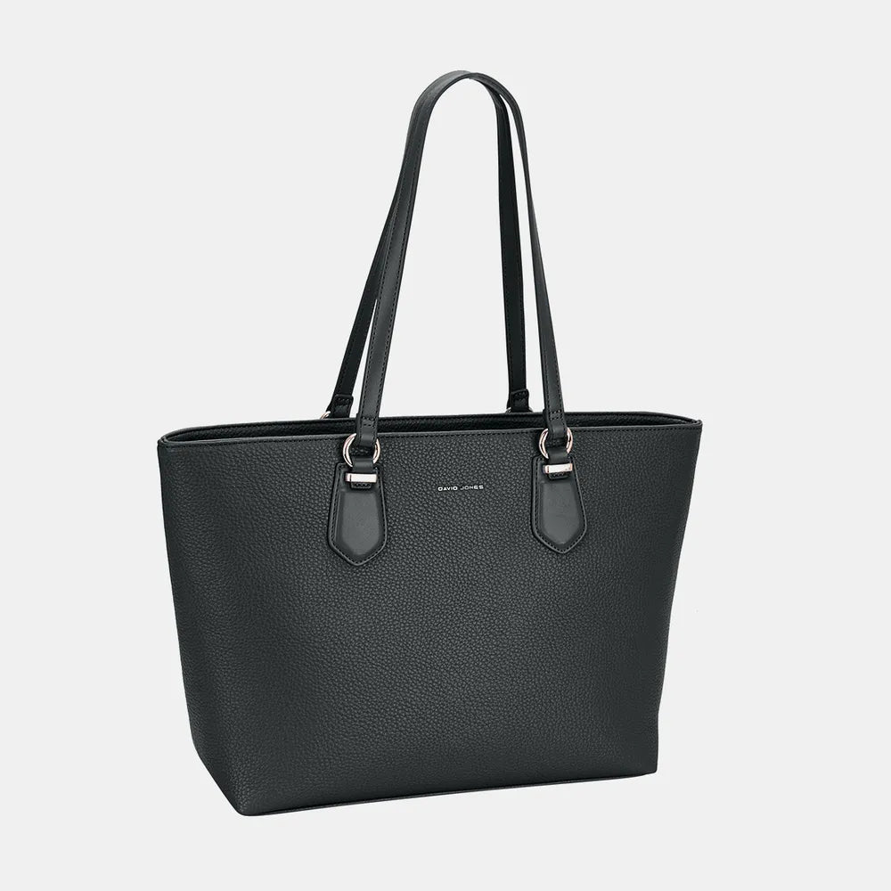 David Jones PU Leather Tote Bag - Premium Tote Bag from Trendsi - Just $40.99! Shop now at Handbags Specialist Headquarter