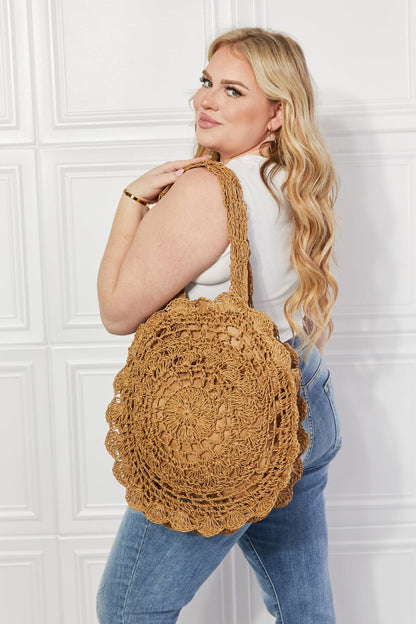 Justin Taylor Brunch Time Straw Rattan Handbag - Premium handbags from Trendsi - Just $35.99! Shop now at Handbags Specialist Headquarter