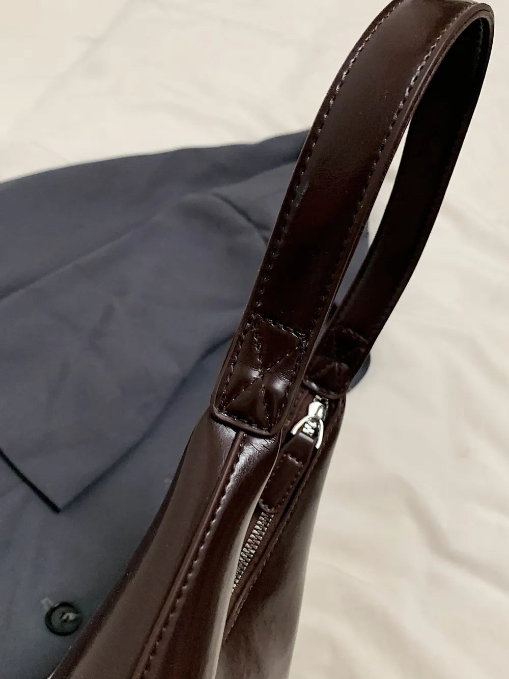 PU Leather Moon Shape Shoulder Bag - Premium Tote Bag from Trendsi - Just $39.99! Shop now at Handbags Specialist Headquarter