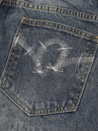 Men's Full Size Distressed Denim Jeans with Camo Patchwork Detailing Plus Size - Premium Women / Jeans & Denim from Trendsi - Just $95.99! Shop now at Handbags Specialist Headquarter