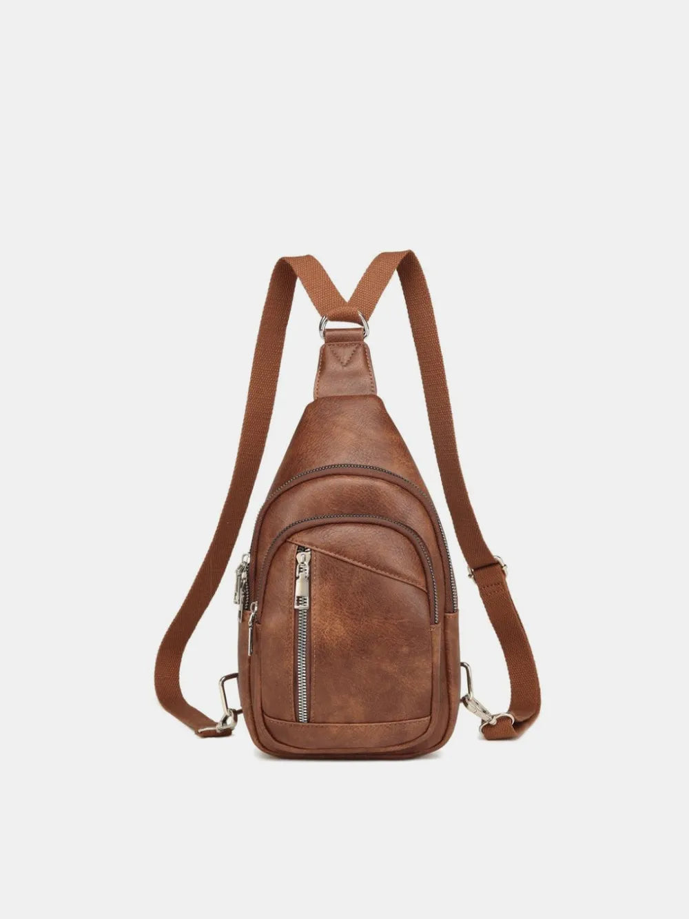 PU Leather Crossbody Bag with Two Detachable Strap - Premium Crossbody Bag from Trendsi - Just $38.99! Shop now at Handbags Specialist Headquarter