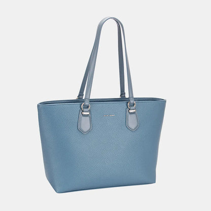 David Jones PU Leather Tote Bag - Premium Tote Bag from Trendsi - Just $40.99! Shop now at Handbags Specialist Headquarter