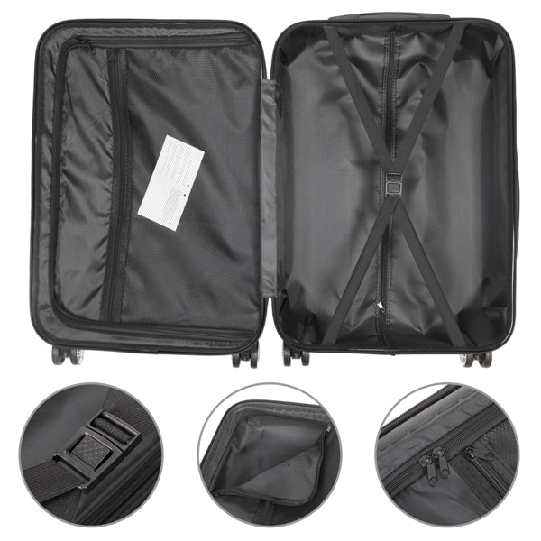 Tri-Size Glide: Universal Alloy Luggage Set