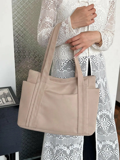 Oxford Cloth Tote Bag with Zipper - Premium Tote Bag from Trendsi - Just $25.64! Shop now at Handbags Specialist Headquarter