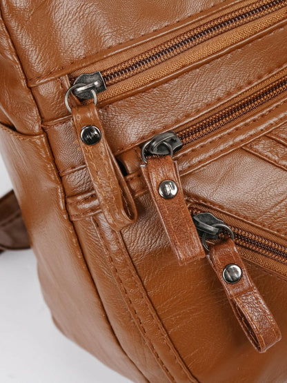 PU Multi-Compartment Crossbody Bag.