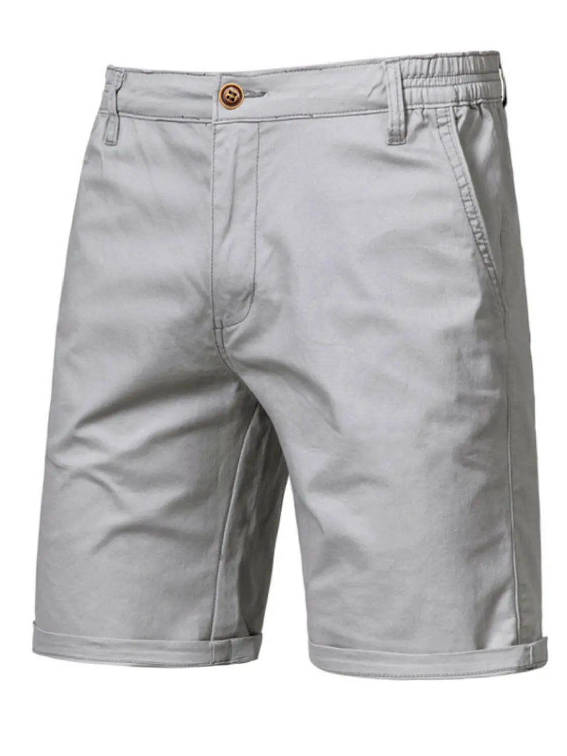 Men's Elastic Waist Shorts with Pockets.