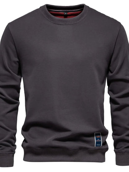 Men's Round Neck Long Sleeve Sweatshirt - Premium Men's Sweatshirts from Trendsi - Just $33.88! Shop now at Handbags Specialist Headquarter