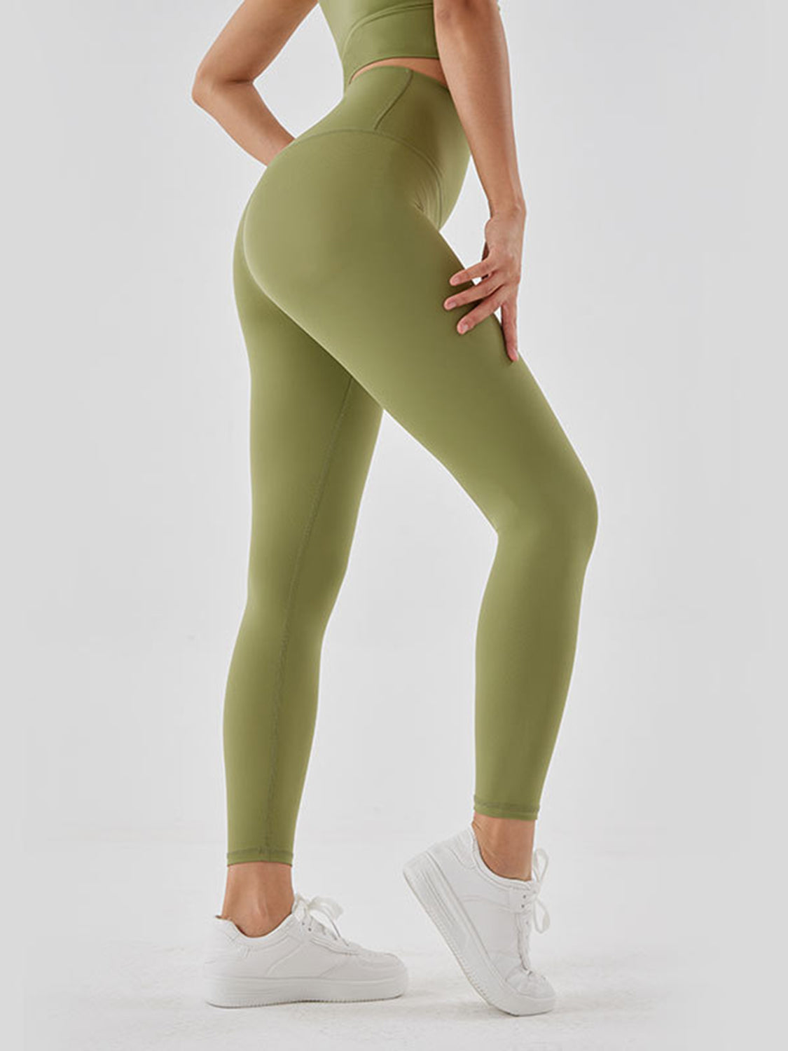 Wide Waistband Sports Leggings - Premium Leggings from Trendsi - Just $52.05! Shop now at Handbags Specialist Headquarter