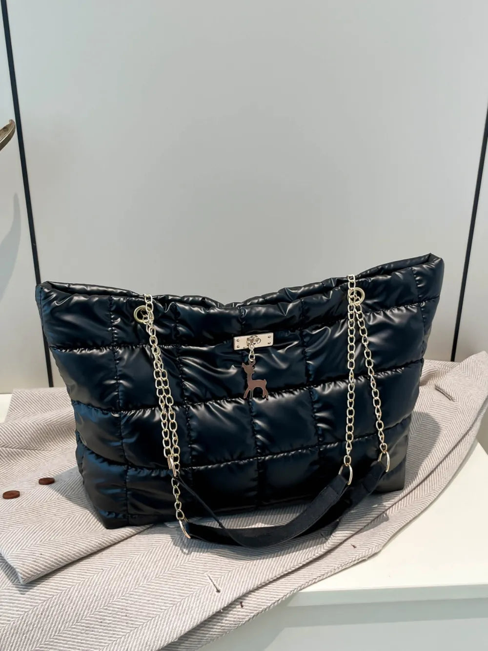 Bubble Texture Tote Bag - Premium Tote Bag from Trendsi - Just $39.99! Shop now at Handbags Specialist Headquarter