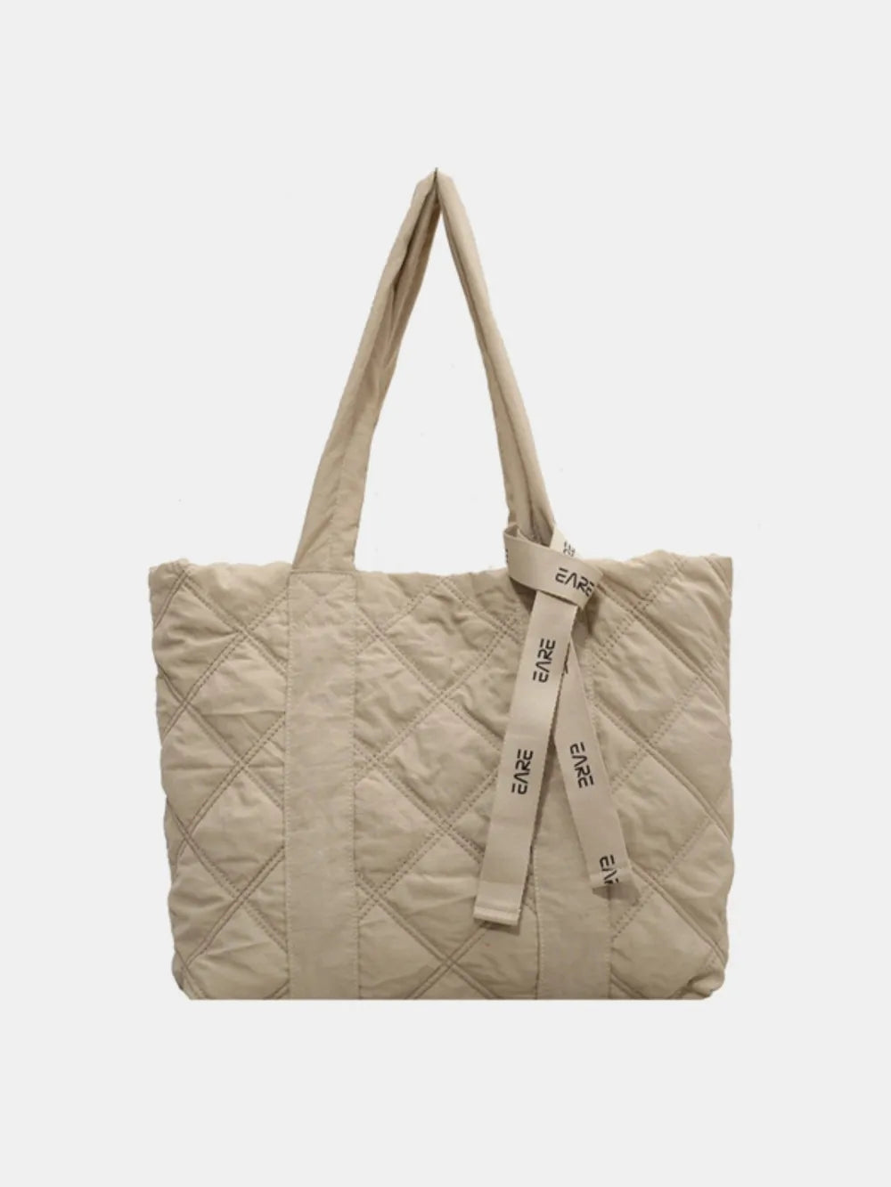 Quilted Nylon Large Tote Bag - Premium Tote Bag from Trendsi - Just $39.99! Shop now at Handbags Specialist Headquarter
