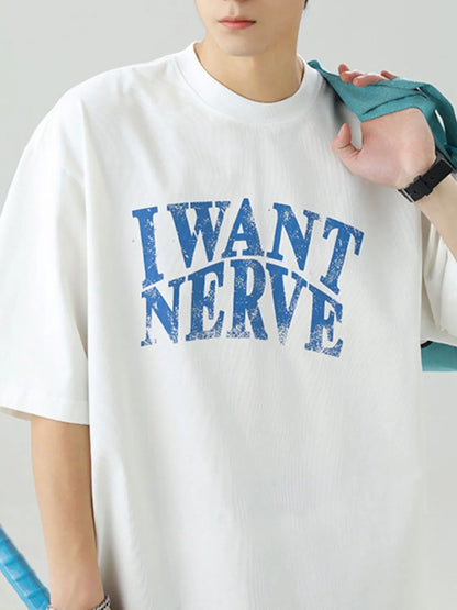 Men's Plus Size Round Neck Letter Graphic T-Shirt - Premium Men's T-Shirt from Trendsi - Just $27.99! Shop now at Handbags Specialist Headquarter