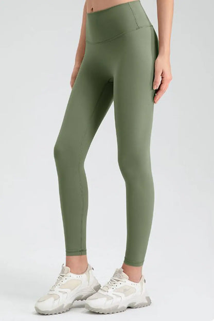Wide Waistband Sport Leggings - Premium Leggings from Trendsi - Just $50.91! Shop now at Handbags Specialist Headquarter