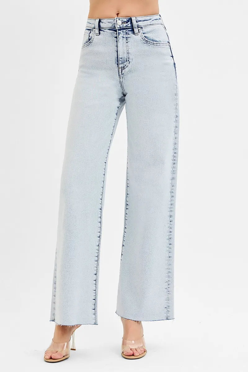 RISEN Full Size High Rise Wide Leg Jeans Plus Size - Premium Women / Jeans & Denim from Trendsi - Just $64.99! Shop now at Handbags Specialist Headquarter
