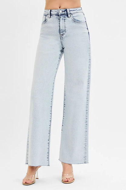 RISEN Full Size High Rise Wide Leg Jeans Plus Size - Premium Women / Jeans & Denim from Trendsi - Just $64.99! Shop now at Handbags Specialist Headquarter