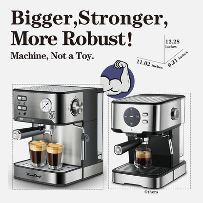 BrewMaster Pro: 20-Bar Espresso & Milk Frother