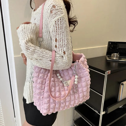 Cloud Puffy Polyester Tote Bag - Premium Tote Bag from Trendsi - Just $39.99! Shop now at Handbags Specialist Headquarter
