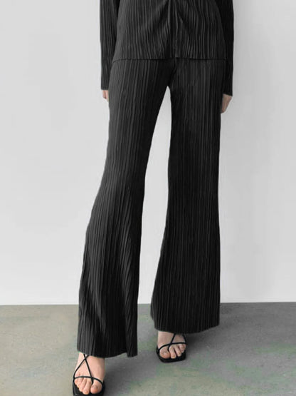 Texture Long Sleeve Top and Pants Lounge Set - Premium Sleepwear from Trendsi - Just $54.99! Shop now at Handbags Specialist Headquarter