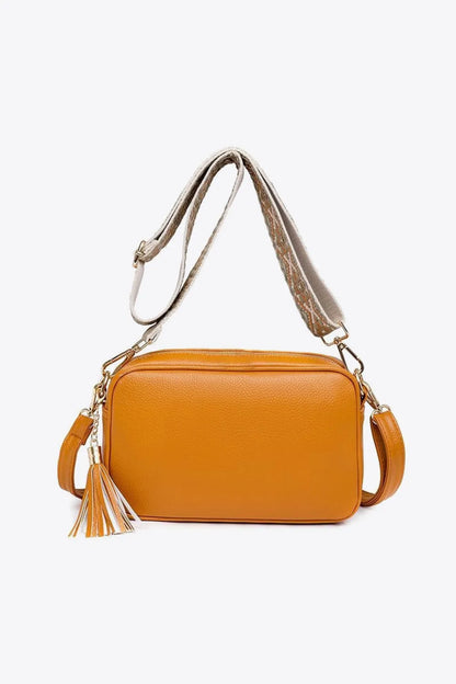 PU Leather Tassel Crossbody Bag - Premium handbags from Trendsi - Just $39.99! Shop now at Handbags Specialist Headquarter