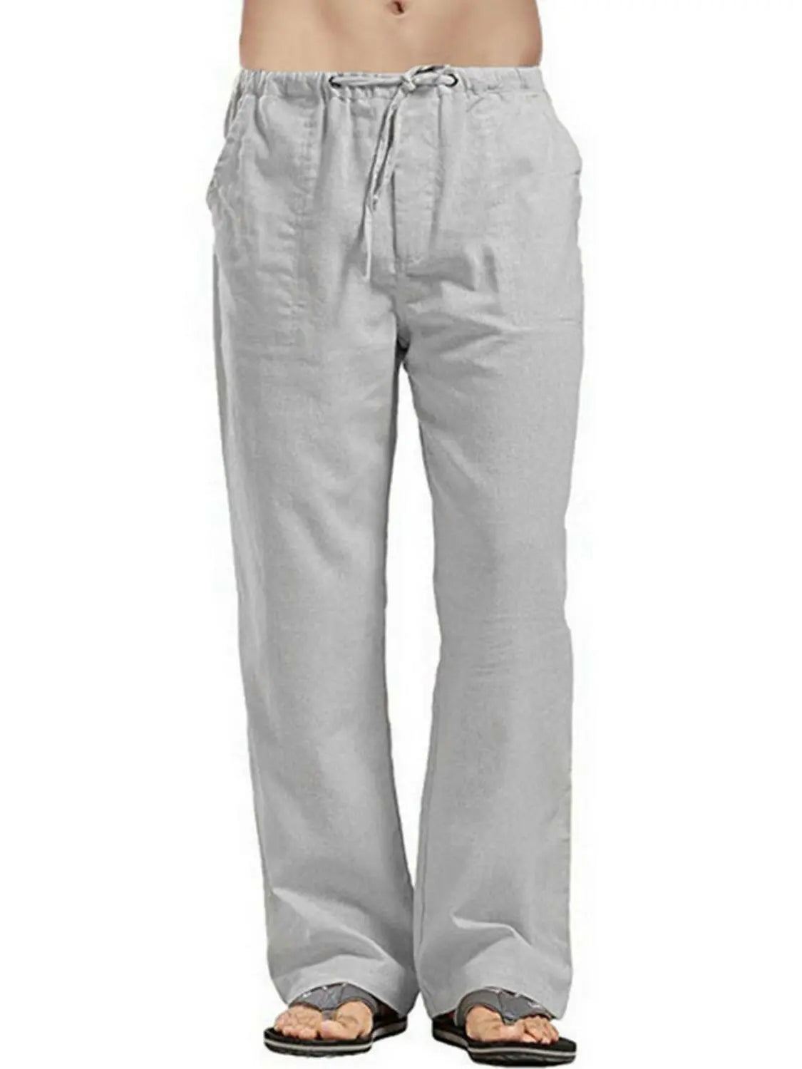 Men's Full Size Drawsting Straight Leg Pants Plus Size.