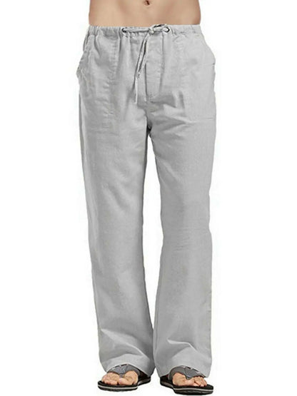 Men's Full Size Drawsting Straight Leg Pants Plus Size.