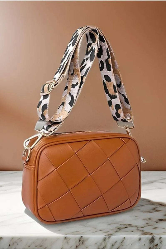 Zenana Cassette Woven Crossbody Bag - Premium Crossbody Bag from Trendsi - Just $35.99! Shop now at Handbags Specialist Headquarter