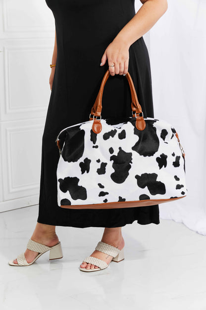 Animal Print Plush Weekender Bag - Premium Weekender Bag from Trendsi - Just $54.99! Shop now at Handbags Specialist Headquarter