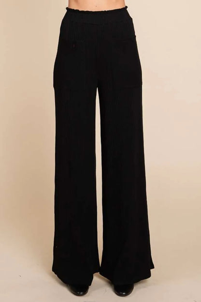 Culture Code Full Size High Waist Wide Leg Pants - Premium Women Pants from Trendsi - Just $33.99! Shop now at Handbags Specialist Headquarter