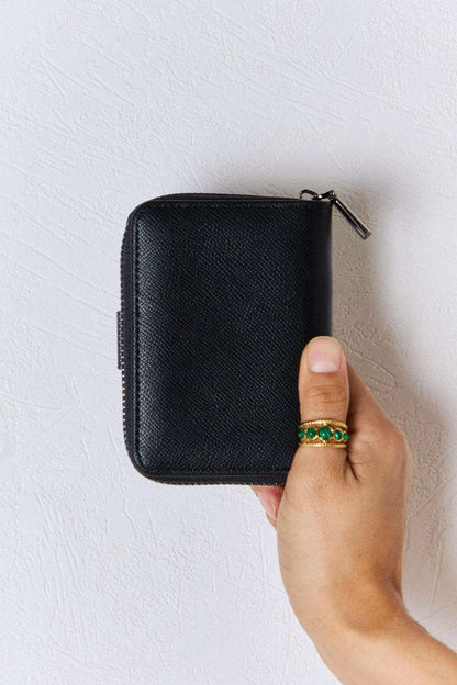 David Jones PU Leather Mini Wallet - Premium Wallets from Trendsi - Just $20.22! Shop now at Handbags Specialist Headquarter