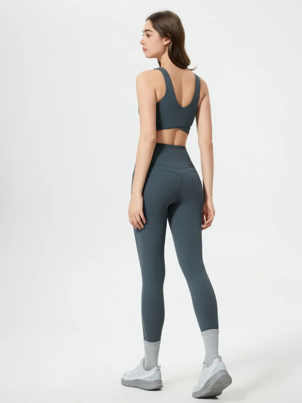 Millennia Wide Waistband Active Leggings - Premium Leggings from Trendsi - Just $40.95! Shop now at Handbags Specialist Headquarter