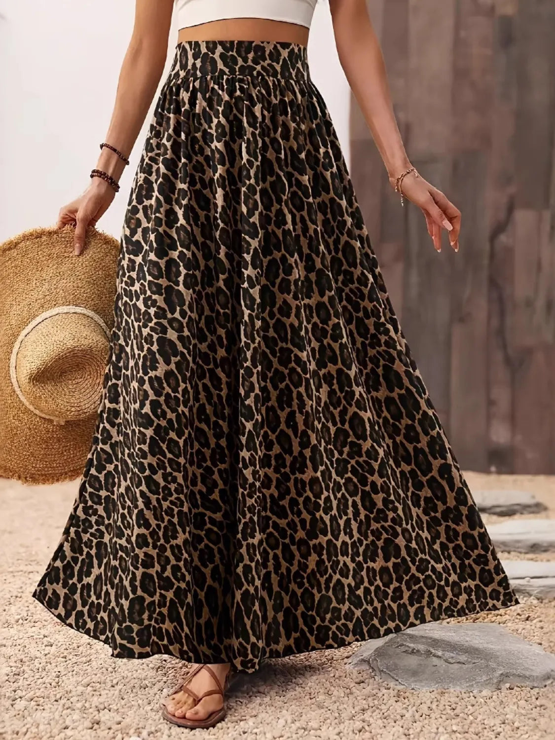 Leopard Maxi Skirt - Premium Skirts from Trendsi - Just $31.99! Shop now at Handbags Specialist Headquarter