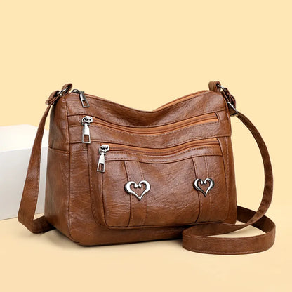 PU Leather Multi-Pockets Crossbody Bag - Premium Crossbody Bag from Trendsi - Just $27.99! Shop now at Handbags Specialist Headquarter