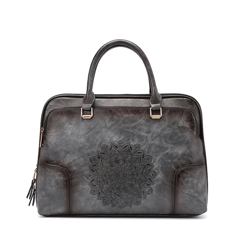 Heritage Elegance: Vintage Embossed Tote