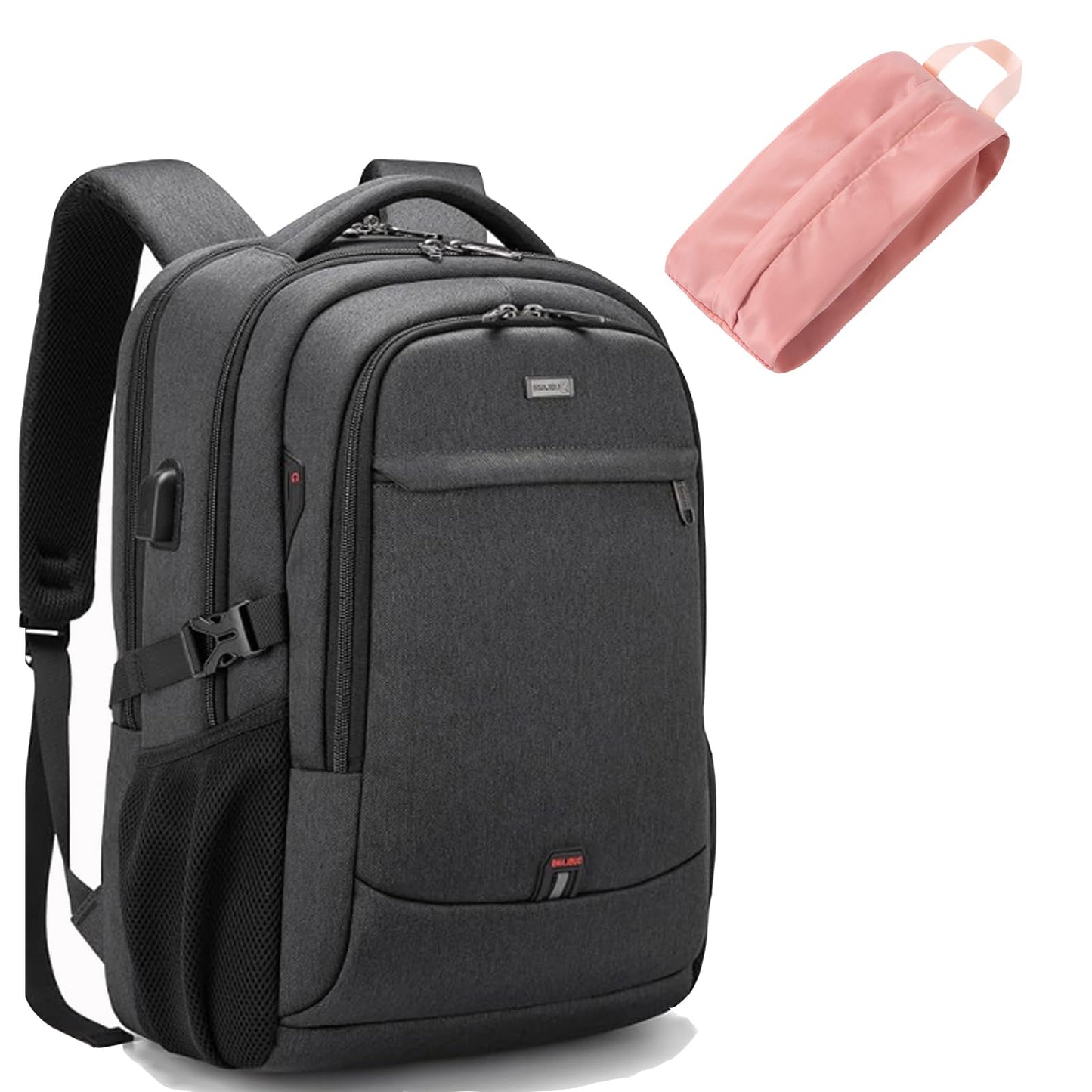 DUSLANG Travel Laptop Backpack with USB Port - Black