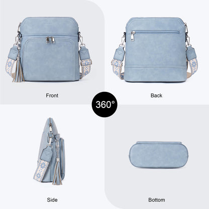 Tassel Charm Crossbody Bag for Women