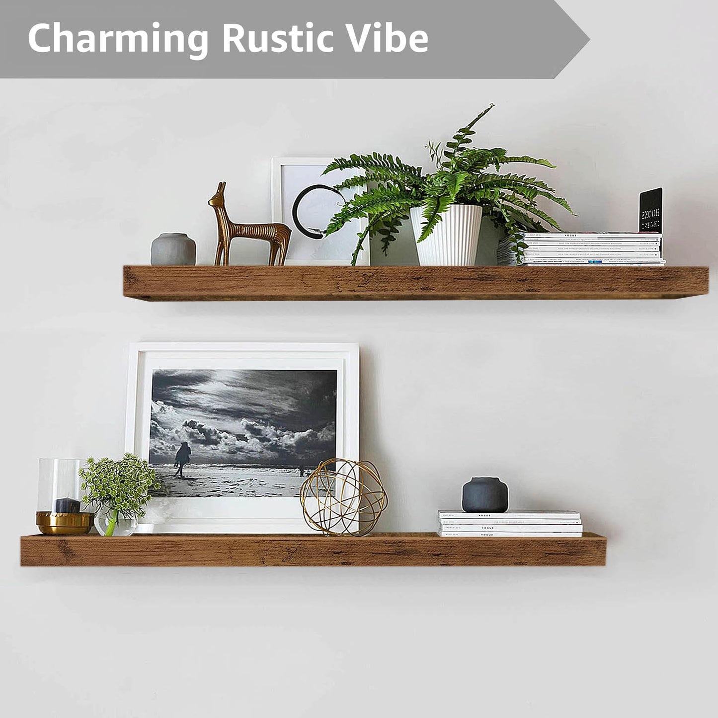 Rustic Farmhouse Shelves (008-40BN)