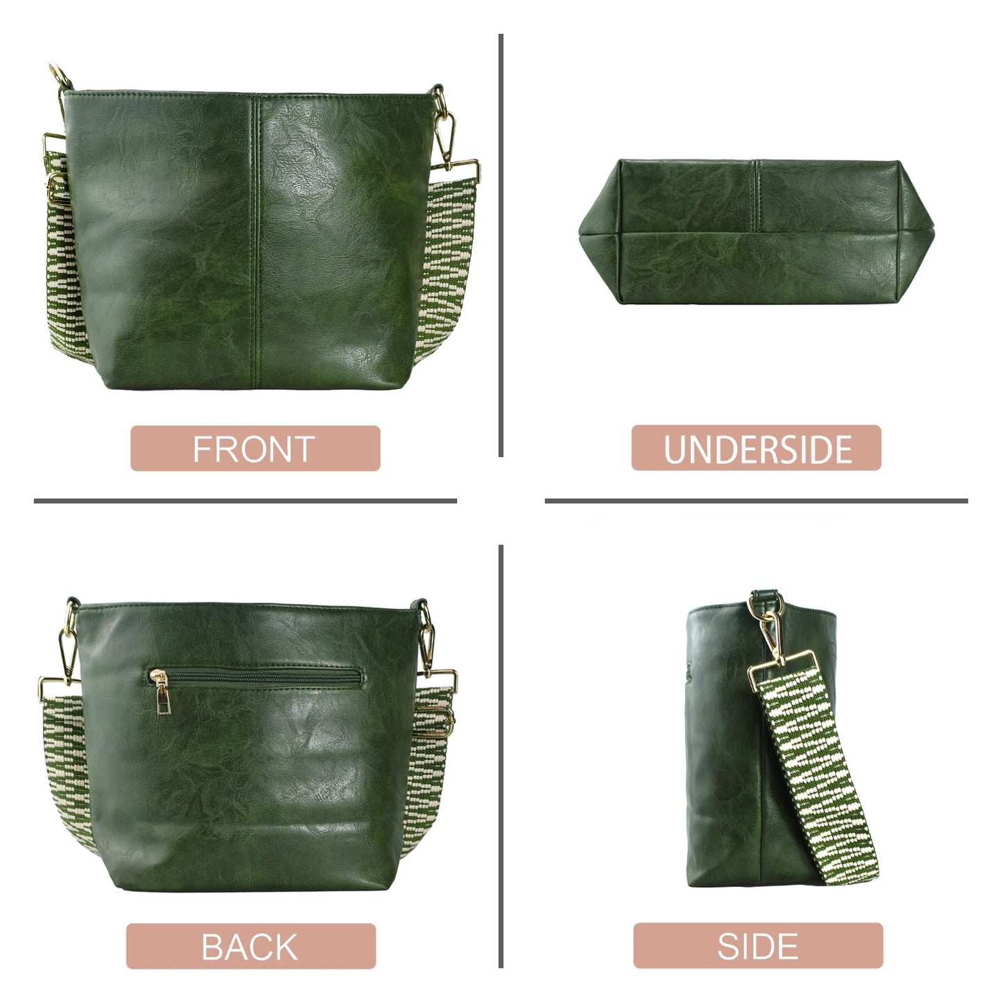 ChicHobo Vegan Leather Crossbody Bag with Strap