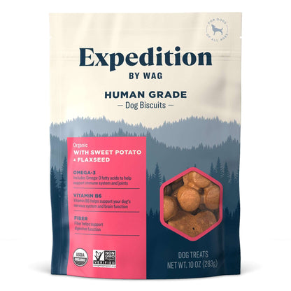 Wag Expedition Pumpkin Chia Dog Treats, Organic Biscuits