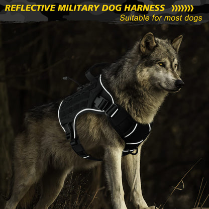 GuardianGrip Tactical Dog Vest - Large, Reflective, Green