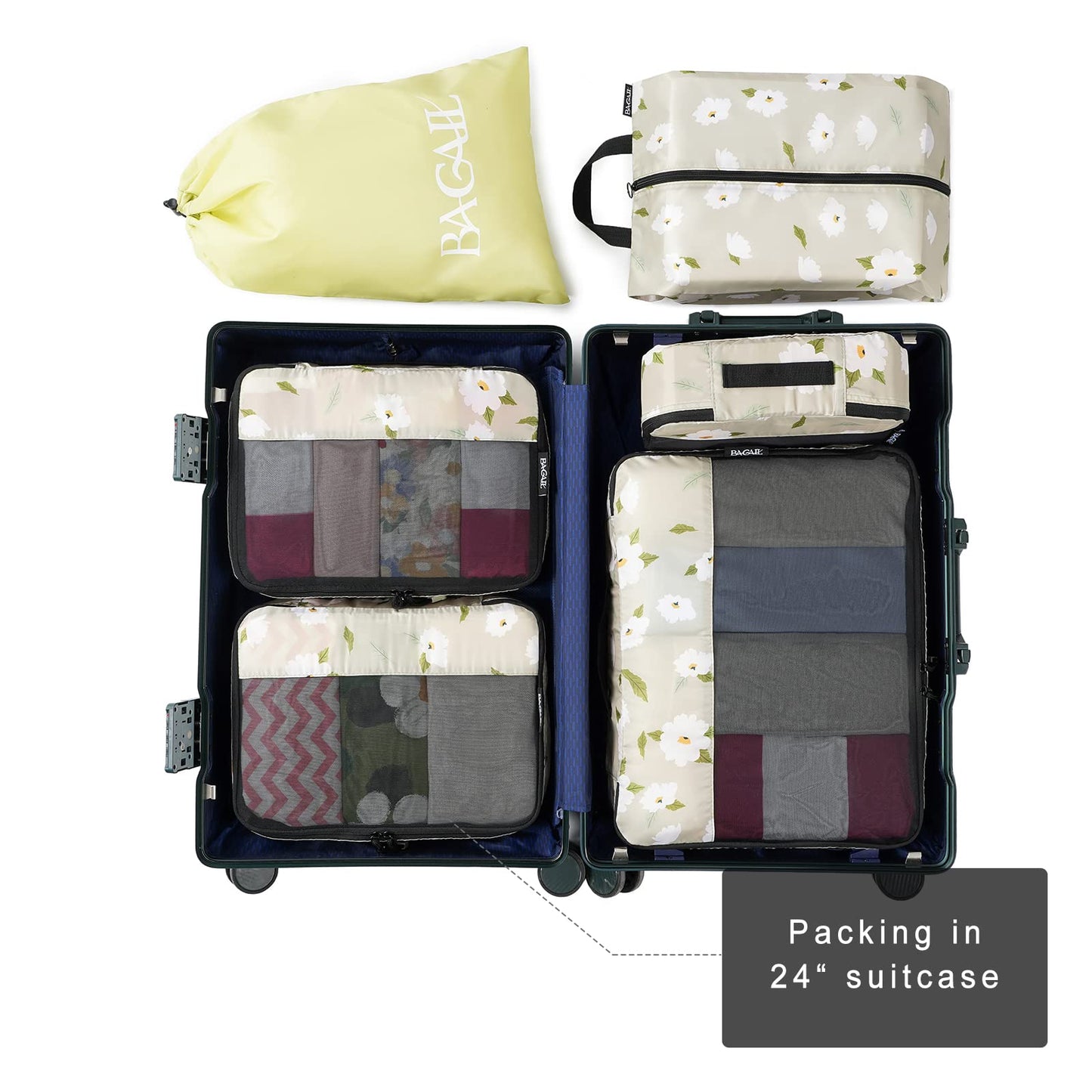 BAGAIL Travel Cubes: 8/9 Set Packing Organizers