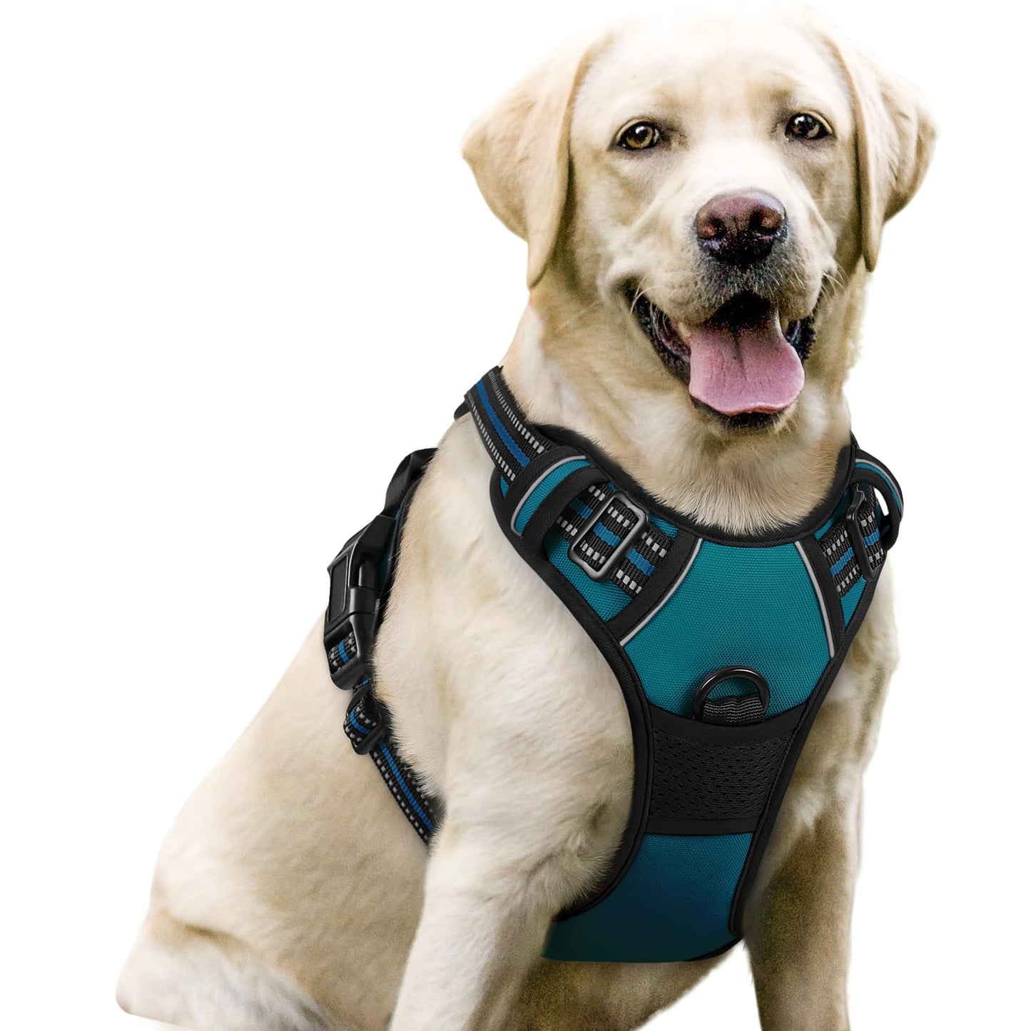 PawGuard No-Pull Reflective Dog Harness - Large Black