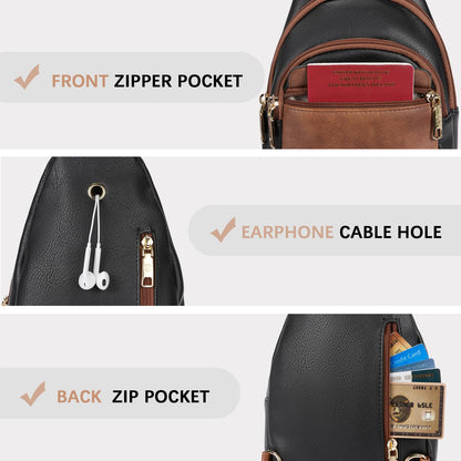 BOSTANTEN Chic Leather Crossbody Sling Bag