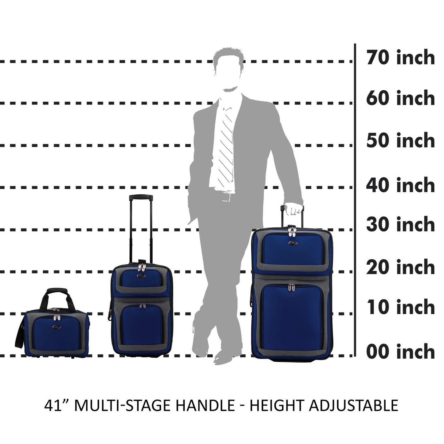 U.S. Traveler New Yorker Expandable Luggage Set