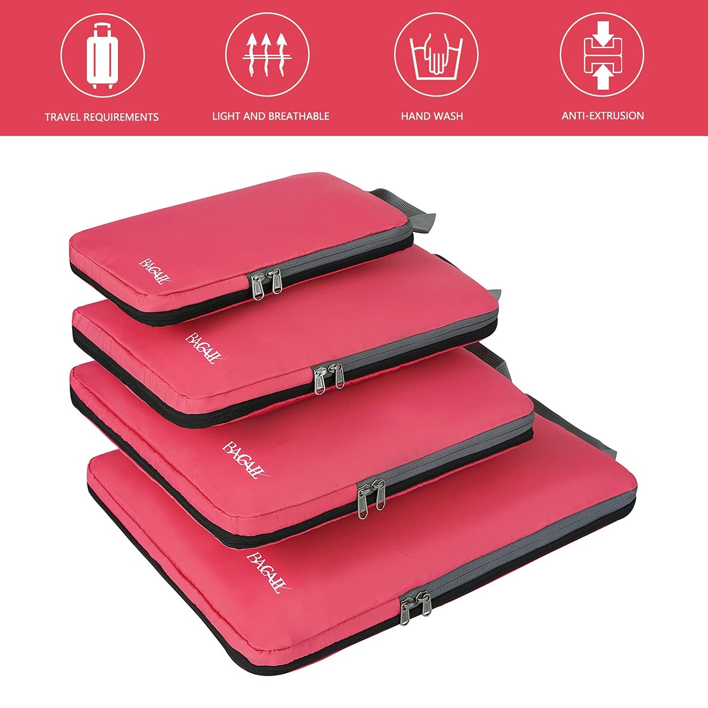 BAGAIL Expandable Travel Compression Cubes Set