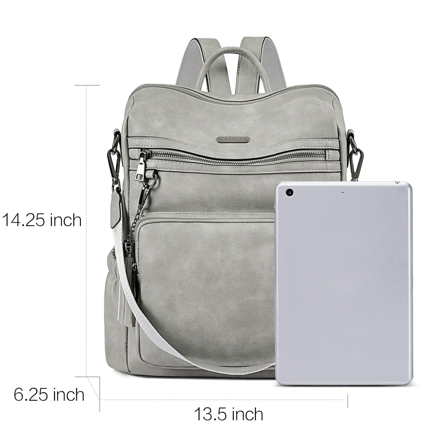 DUO-TONE Luxe Women's Leather Travel Backpack