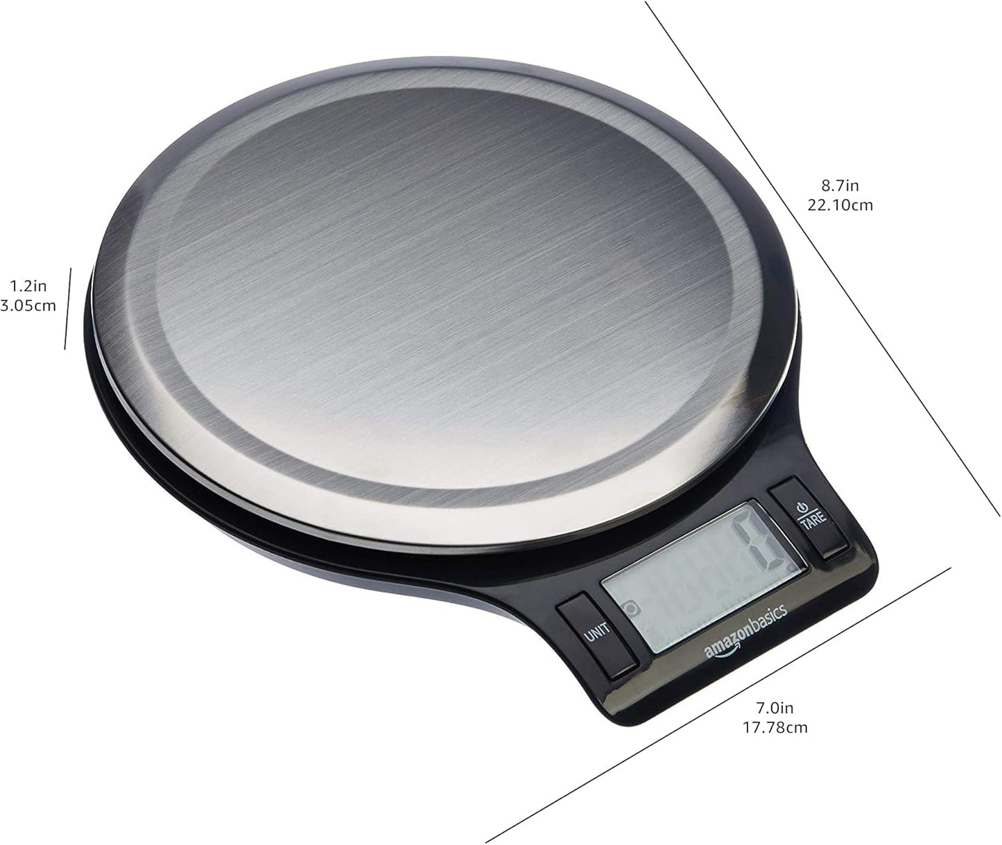 LCD Kitchen Scale - Black & Steel