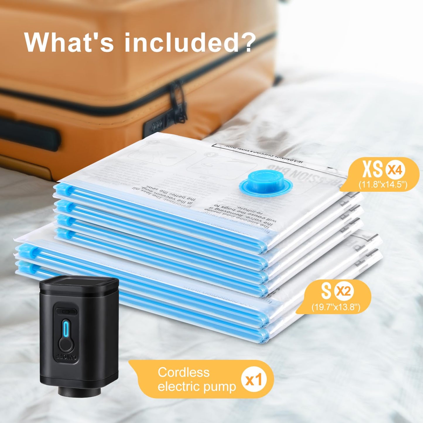 Vacuum Space Saver Bags - 6 Pack Travel Combo